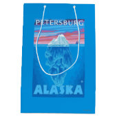 Eisberg-Querschnitt - Petersburg, Alaska Mittlere Geschenktüte (Rückseite)