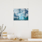 Eisberge an der Südspitze des Südens Poster (Küche)