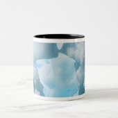 Eisberge an der Südspitze des Südens Zweifarbige Tasse (Mittel)