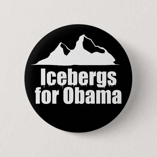 Eisberge für Obama Button (Vorderseite)