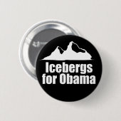 Eisberge für Obama Button (Vorne & Hinten)