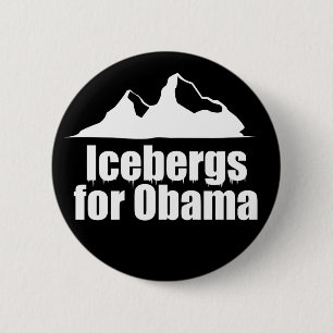 Eisberge für Obama Button