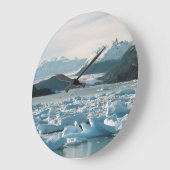 Eisberge Große Wanduhr (Winkel)