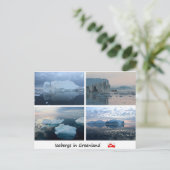 Eisberge in Grönland Postkarte (Stehend Vorderseite)
