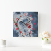 Eisberries Quadratische Wanduhr (Zuhause)