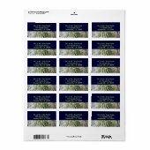 Eisbeschichtete Kiefernneedles Winter Botanisch Adressaufkleber (Vorne)