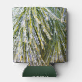 Eisbeschichtete Kiefernneedles Winter Botanisch Dosenkühler (Rückseite)