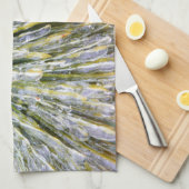 Eisbeschichtete Kiefernneedles Winter Botanisch Geschirrtuch (Viertel Falte)