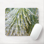Eisbeschichtete Kiefernneedles Winter Botanisch Mousepad (Mit Mouse)