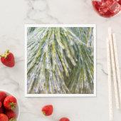Eisbeschichtete Kiefernneedles Winter Botanisch Serviette (Beispiel)
