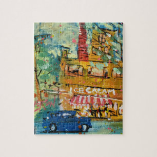 Eisbesuch-Malerei / Künstler Larry Lerew Puzzle