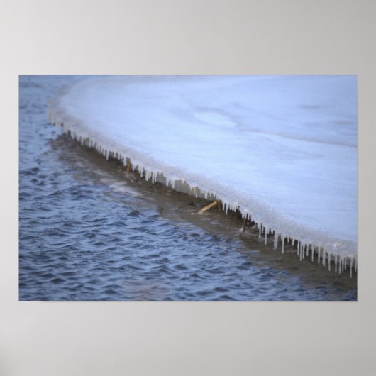 Eisbildung mit Wasser Poster (Vorne)