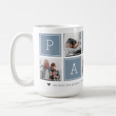 Eisblau | Benutzerdefinierte Papou 5-Foto-Farbbloc Kaffeetasse (Links)