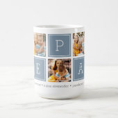 Eisblau | Benutzerdefinierte Pepaw 5-Foto-Farbbloc Kaffeetasse (Mittel)