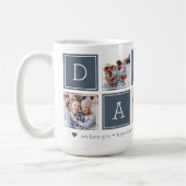 Eisblau | Custom Daddy 5 Foto Colorblock Collage Kaffeetasse (Links)