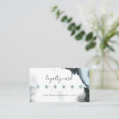 Eisblau, graue schwarze Marmorplatte Hintergrund 6 Treuekarte (Stehend Vorderseite)