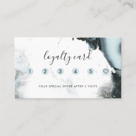 Eisblau, graue schwarze Marmorplatte Hintergrund 6 Treuekarte