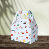 Eisblau niedliche Weihnachtsabbildungen Geschenkbo Geschenkschachtel