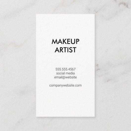 Eisblau | Palm-Blätter Hintergrund Visitenkarte (Rückseite)