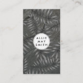 Eisblau | Palm-Blätter Hintergrund Visitenkarte (Vorderseite)