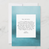 Eisblau Wasserfarben Kristalle Foto Abschluss Dankeskarte (Rückseite)