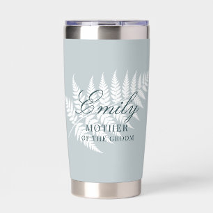 Eisblau Weiße Farn Brautmutter Thermobecher