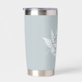 Eisblau Weiße Farn Brautmutter Thermobecher (Rechts)