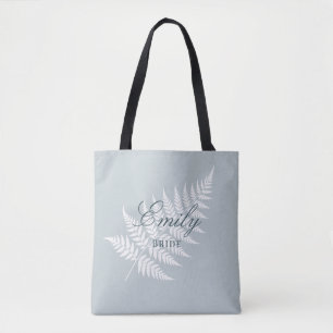 Eisblau Weiße Fern Elegante Pastell Hochzeitsbraut Tasche