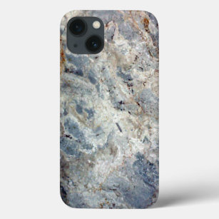 Eisblau, weißer Marmorstein iPhone 13 Hülle