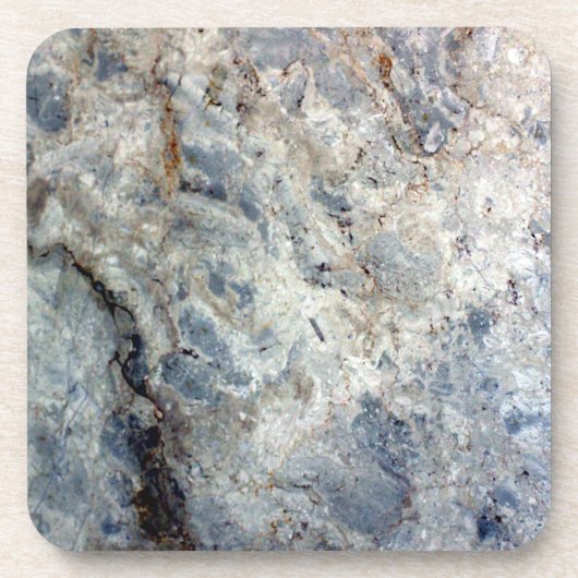 Eisblau, weißer Marmorstein Getränkeuntersetzer (Vorderseite)