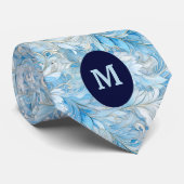 Eisblau Winter botanisch Krawatte (Gerollt)