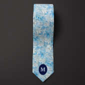Eisblau Winter botanisch Krawatte