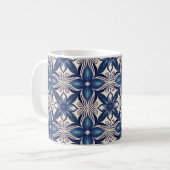 Eisblaue Blumen Kaffeetasse (Vorderseite Links)