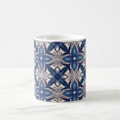 Eisblaue Blumen Kaffeetasse (Mittel)