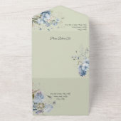 Eisblaue Bohemische Blume für den BSG-Code All In One Einladung (Außenbereich)