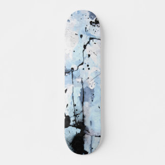 Eisblaue Grunge-Crackle-Abstrakt-Skateboard Skateboard
