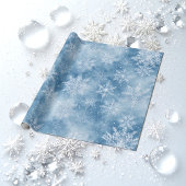 Eisblaue Märchen-Winter-Silber-Schneeflocken-Frost Geschenkpapier