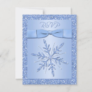 Eisblaue RSVP-Karte (NICHT mit quadratischer Einla RSVP Karte