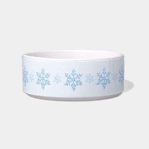Eisblaue Schneeflocke Keramik Haustier-Schüssel Napf