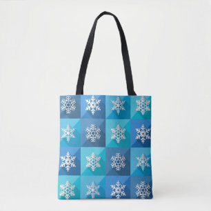 Eisblaue Schneeflocke Weihnachten Schulter Tote Ba Tasche