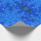 Eisblaue Schneeflocken.... Geschenkpapier (Ecke)