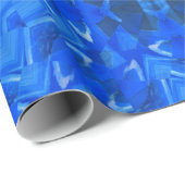 Eisblaue Schneeflocken.... Geschenkpapier (Rolleneckpunkt)