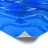 Eisblaue Schneeflocken.... Poster (Ecke)