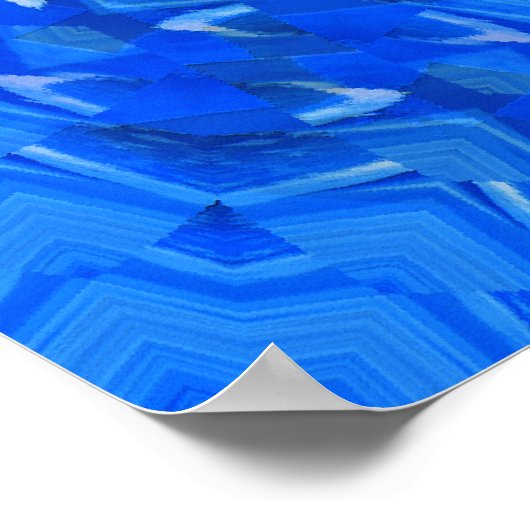 Eisblaue Schneeflocken.... Poster (Ecke)