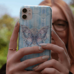 Eisblaue Steampunk-Schmetterling Case-Mate iPhone 14 Hülle