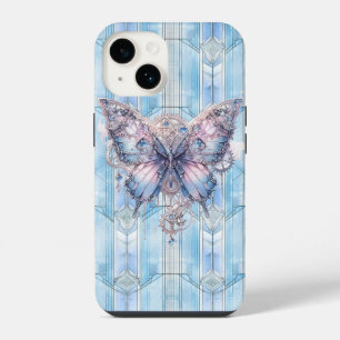 Eisblaue Steampunk-Schmetterling iPhone 14 Hülle