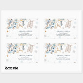 Eisblaue Wäscheleine Briefumschlag mit kleinen Sch Rechteckiger Aufkleber (Blatt)