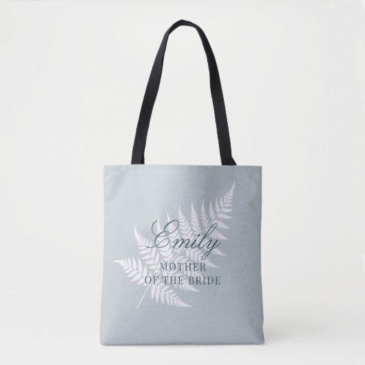 Eisblaue Weiße Farn Brautmutter Tasche (Vorderseite)