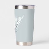 Eisblaue Weiße Farn Brautmutter Thermobecher (Links)