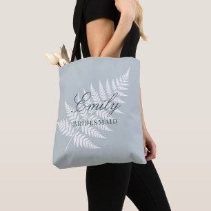 Eisblaue Weiße Farn-Pastell-Brautjungfer Tasche